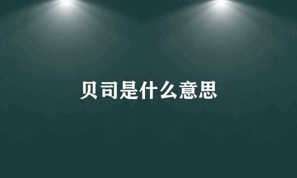 贝司是什么意思