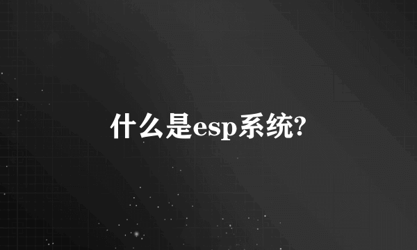 什么是esp系统?