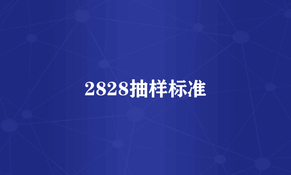 2828抽样标准