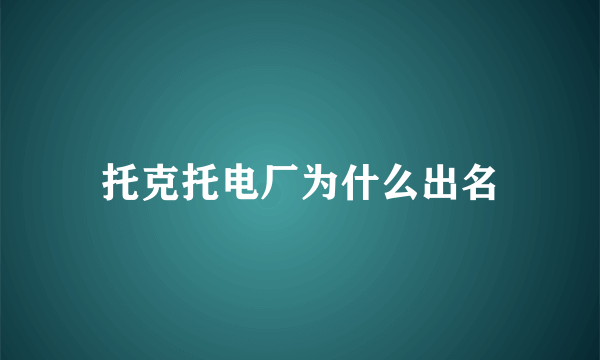 托克托电厂为什么出名