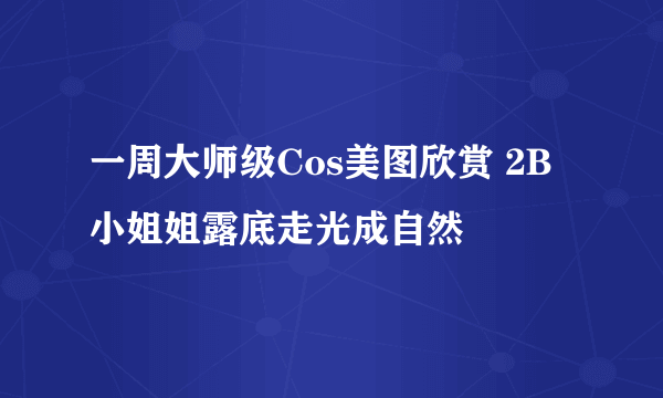 一周大师级Cos美图欣赏 2B小姐姐露底走光成自然