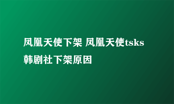 凤凰天使下架 凤凰天使tsks韩剧社下架原因