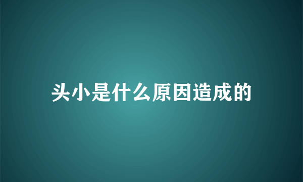 头小是什么原因造成的