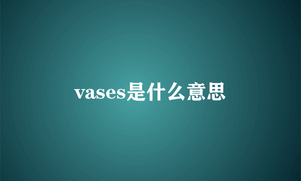 vases是什么意思