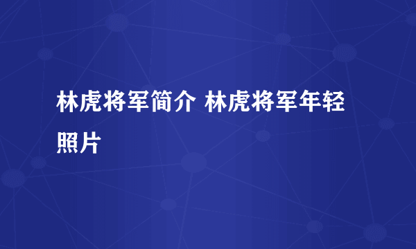 林虎将军简介 林虎将军年轻照片