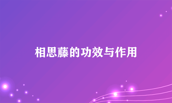 相思藤的功效与作用