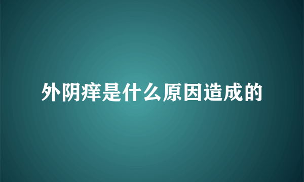 外阴痒是什么原因造成的