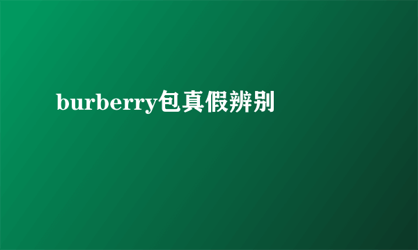 burberry包真假辨别