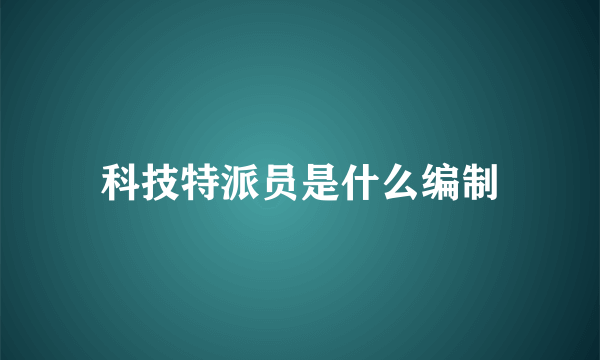 科技特派员是什么编制