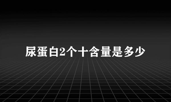 尿蛋白2个十含量是多少