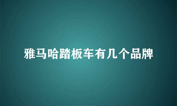 雅马哈踏板车有几个品牌