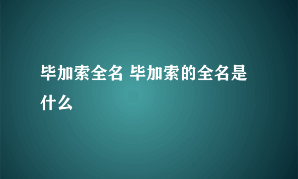 毕加索全名 毕加索的全名是什么