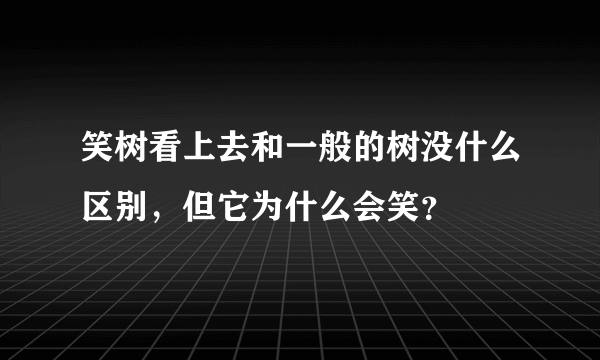 笑树看上去和一般的树没什么区别，但它为什么会笑？