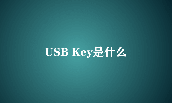 USB Key是什么