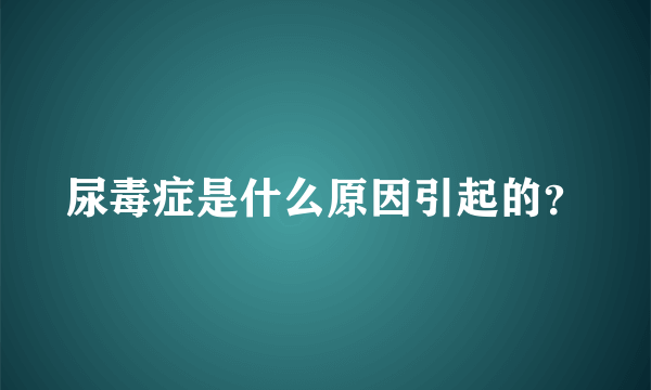 尿毒症是什么原因引起的？