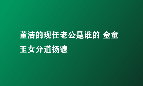 董洁的现任老公是谁的 金童玉女分道扬镳