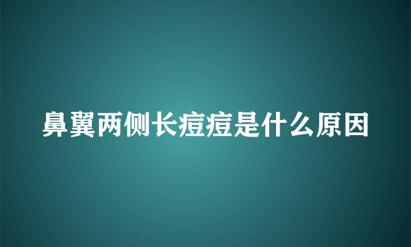 鼻翼两侧长痘痘是什么原因