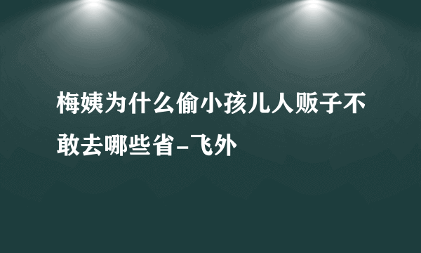 梅姨为什么偷小孩儿人贩子不敢去哪些省-飞外