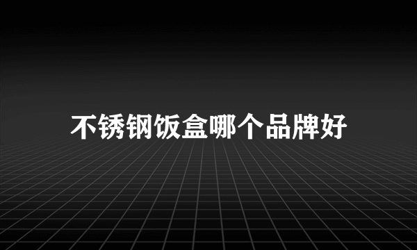 不锈钢饭盒哪个品牌好