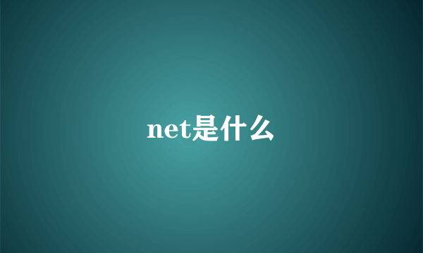 net是什么