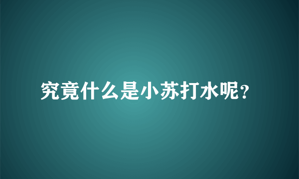 究竟什么是小苏打水呢？