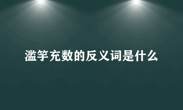 滥竽充数的反义词是什么