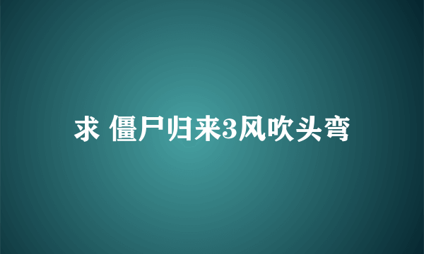 求 僵尸归来3风吹头弯