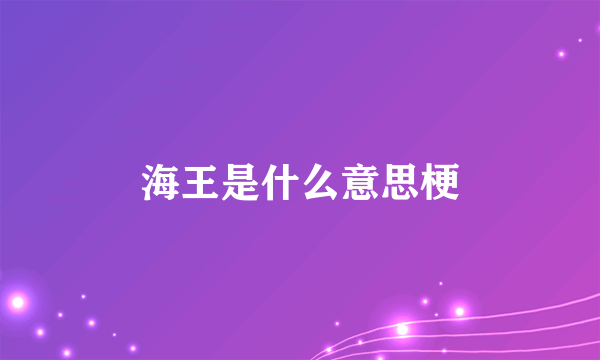 海王是什么意思梗