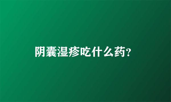 阴囊湿疹吃什么药？