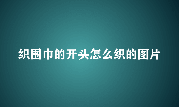 织围巾的开头怎么织的图片