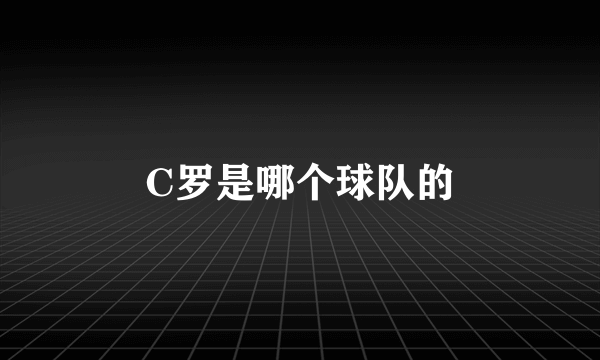 C罗是哪个球队的