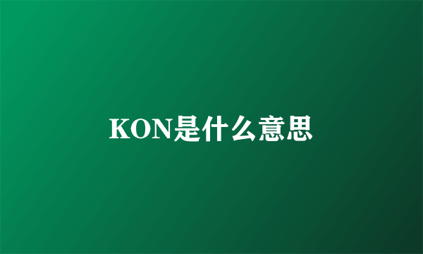 KON是什么意思