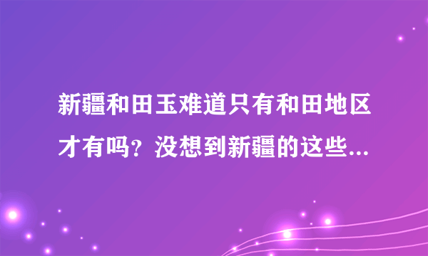 新疆和田玉难道只有和田地区才有吗？没想到新疆的这些地方也产玉