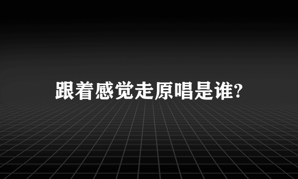 跟着感觉走原唱是谁?