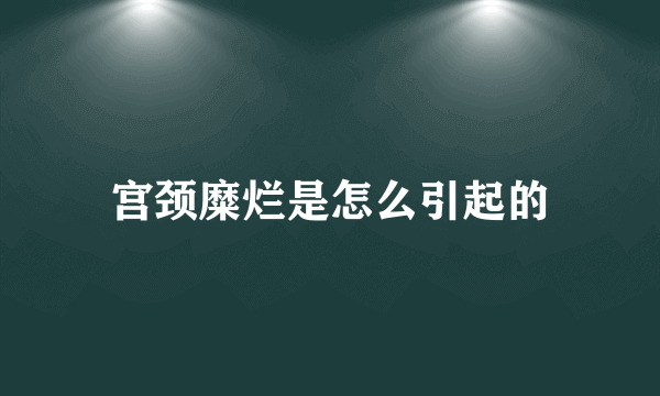 宫颈糜烂是怎么引起的