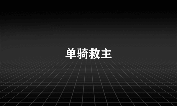 单骑救主