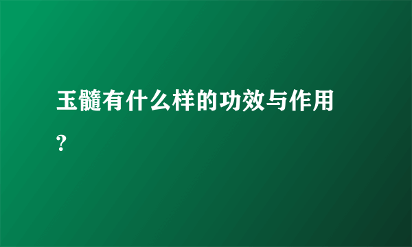 玉髓有什么样的功效与作用 ？