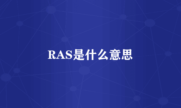 RAS是什么意思