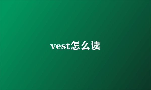 vest怎么读