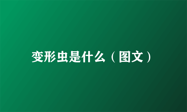 变形虫是什么（图文）