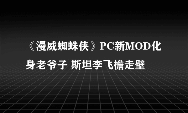 《漫威蜘蛛侠》PC新MOD化身老爷子 斯坦李飞檐走壁