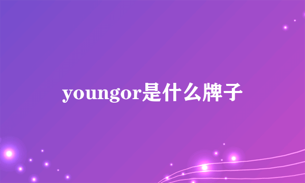 youngor是什么牌子