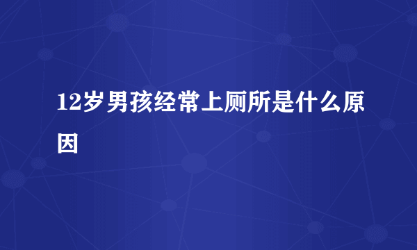 12岁男孩经常上厕所是什么原因