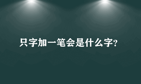 只字加一笔会是什么字？