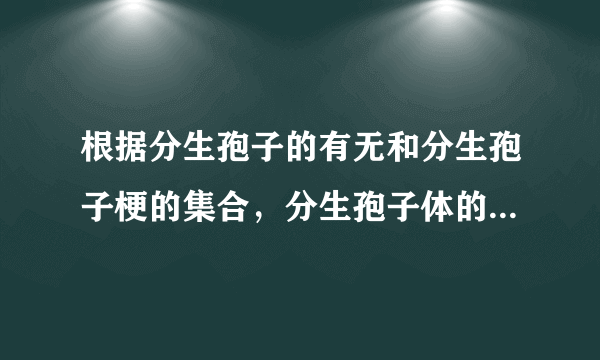 根据分生孢子的有无和分生孢子梗的集合，分生孢子体的类型分为无