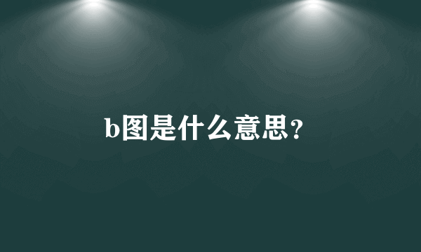 b图是什么意思？