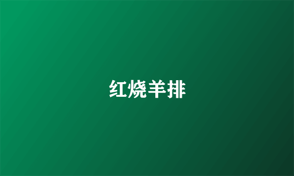 红烧羊排