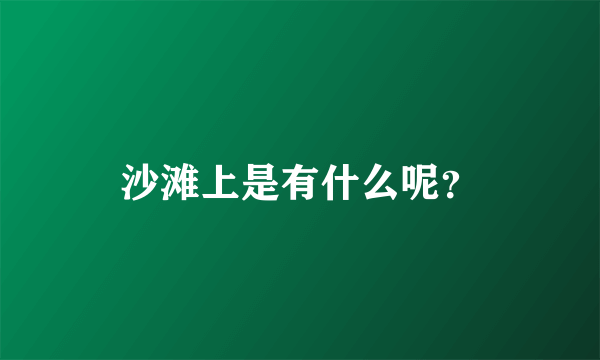 沙滩上是有什么呢？