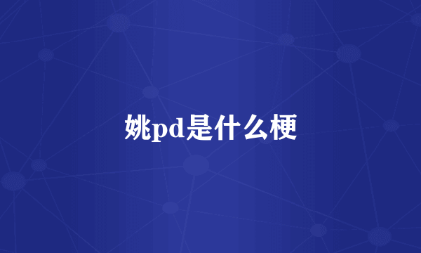 姚pd是什么梗