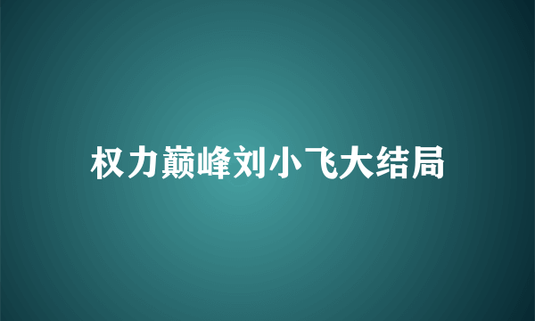 权力巅峰刘小飞大结局